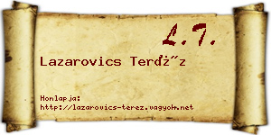 Lazarovics Teréz névjegykártya