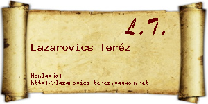 Lazarovics Teréz névjegykártya
