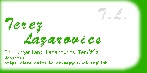 terez lazarovics business card